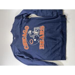 Chicago Bears Navy Blue Crewneck Sweatshirt L